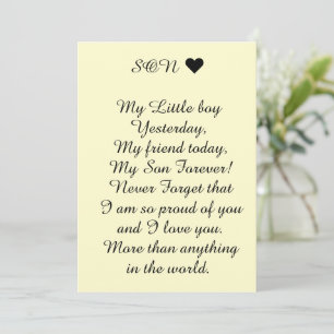 Card Gift for Son From Parents