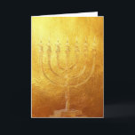 Card Golden Menorah | Gold | Israel | Karte<br><div class="desc">Judaica Golden Menorah | Judaika Goldene Menorah schöne festliche Grusskarte Karte beautiful card</div>