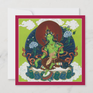 CARD Green Tara - square card with envelope