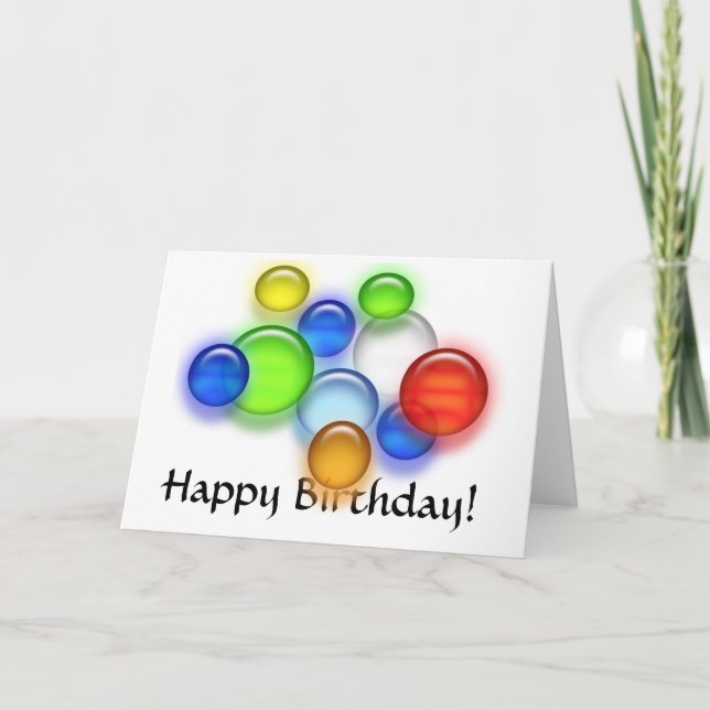 Card - Greeting - Birthday Bubbles (Front)