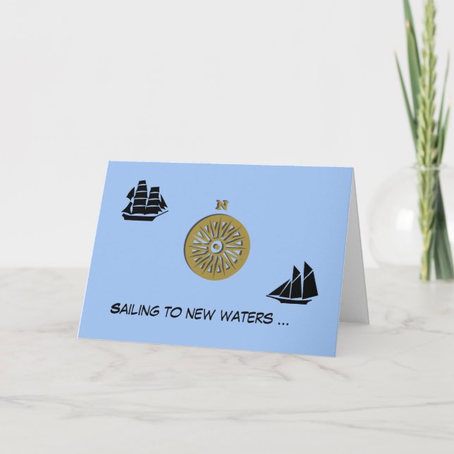 Card - Greeting - Sailing to New Waters (Front)