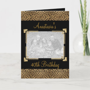 Card Greetings Black Animal Print Event  Photo