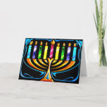 Card: Hanukkah Menorah - Chanukah Menorah Holiday Card<br><div class="desc">Hanukkah Menorah - Chanukah Menorah Card showing all the candles burning brightly for this special time of year,  the Jewish Festival of Lights.</div>