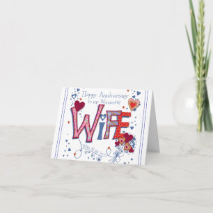 Card - Happy Anniversary To My Wonderful Wife