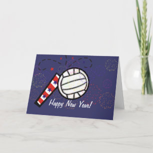 Card - Happy New Year Volleyball