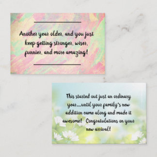 Card insert -Birthday Greetings!