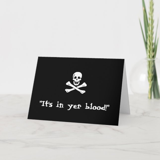 Card - "It's in yer blood!" (Front)
