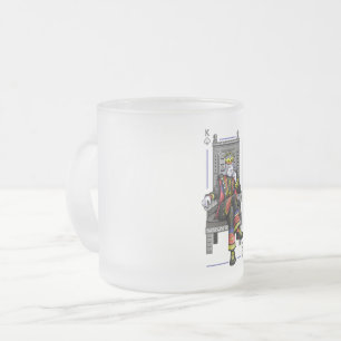 Card King Frosted Glass Coffee Mug