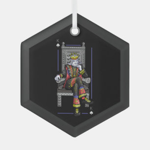 Card King Glass Tree Decoration