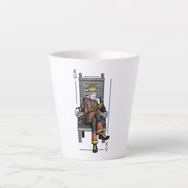 Card King Latte Mug (Front)