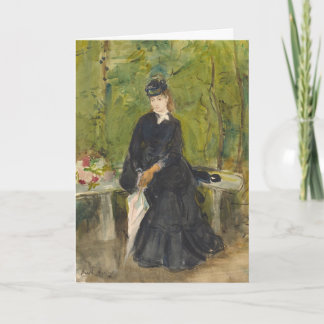 CARD Lady Seated on Bench Berthe Morisot Painting