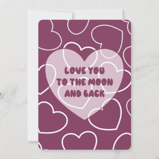 Card Love you to the moon and back