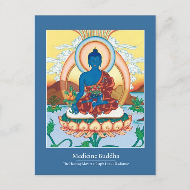 CARD Medicine Buddha - with beautiful back (Front)