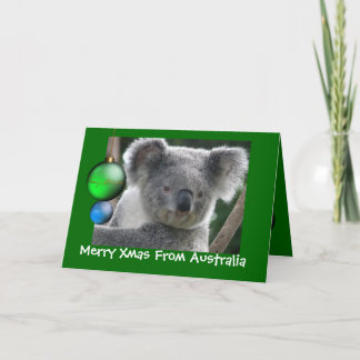 Card Merry Xmas From Australia Koala