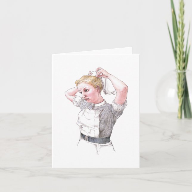 Card  - Middlesex Hospital Nurse Dressing For Duty (Front)