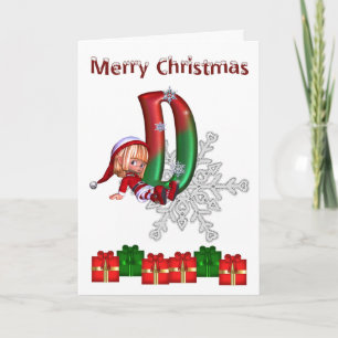 Card Monogram Christmas D