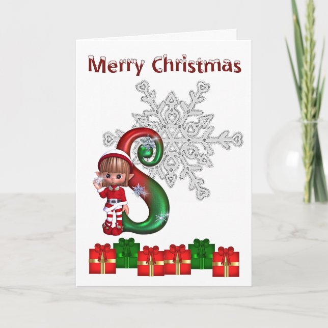 Card Monogram Christmas S (Front)
