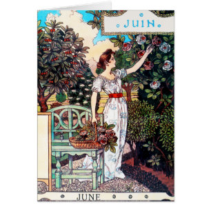 Card: Month of  June - Juin