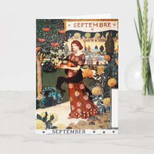 Card: Month of  September - Septembre Card
