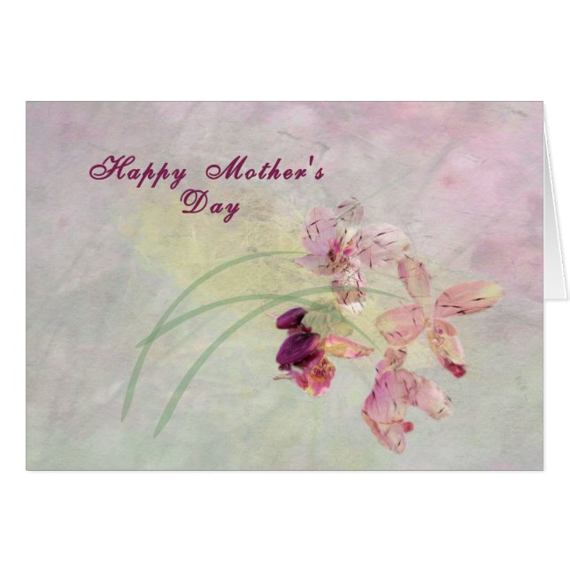 Card, Mother's Day with Orchids (Front Horizontal)