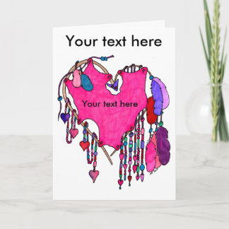 Card "native american" valentine
