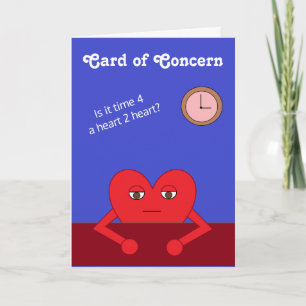 Card of Concern: Blue Blank Card