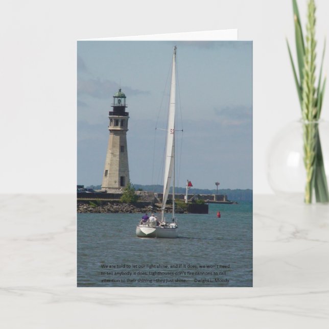 Card of Encouragement & Support-Buffalo Lighthouse (Front)