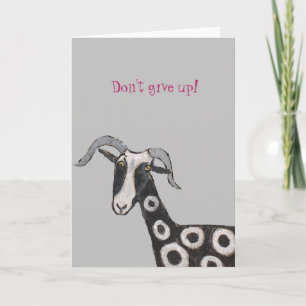 Card of encouragement with goat