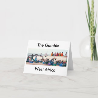 Card, "On the Beach, Gambia, West Africa" Card