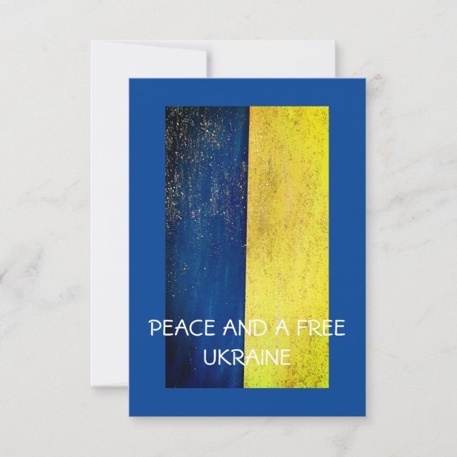 Card, Peace and a Free Ukraine Thank You Card (Front)