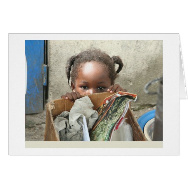 Card, "Peeping Child, Ivory Coast, West Africa" (Front Horizontal)