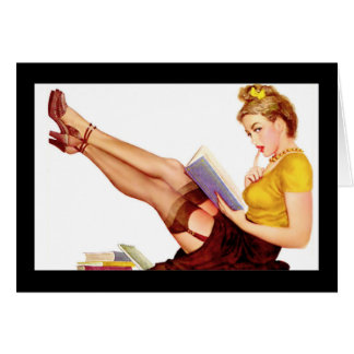 Card Pin up Girls Art Vintage Retro