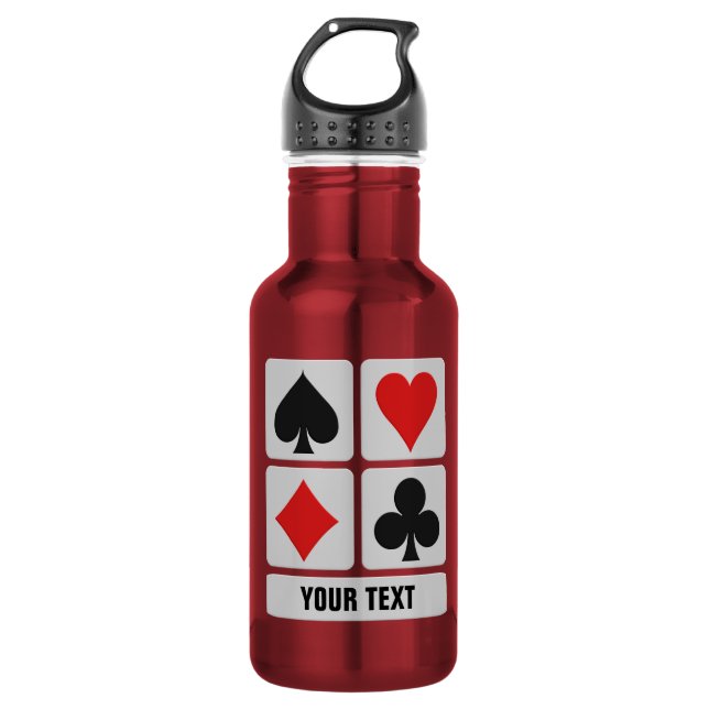 Card Player custom 532 Ml Water Bottle (Front)