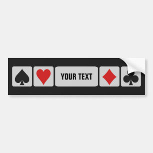 Card Player custom bumpersticker Bumper Sticker