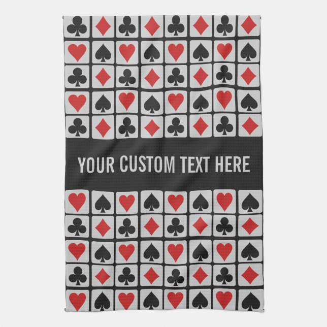 Card Player custom hand towel (Vertical)