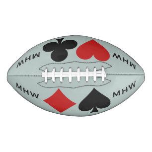Card Player custom monogram & colour football American Football