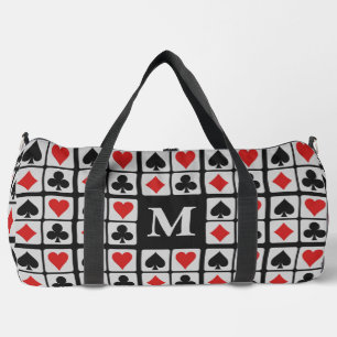Card Player custom monogram Duffle Bag