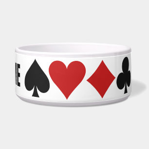 Card Player custom pet bowls
