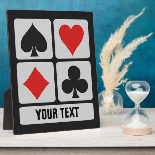 Card Player custom plaque