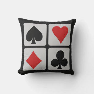 Card Player custom throw pillow