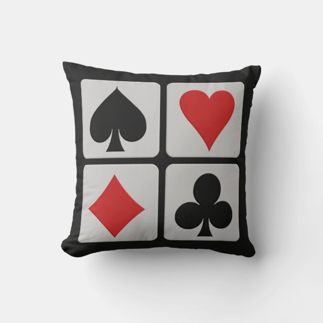 Card Player custom throw pillow (Front)