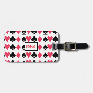 Card Player Luggage Tag - Monogrammed