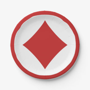 Card Player paper plates - Diamond