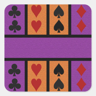 Card Player stickers, customize Square Sticker