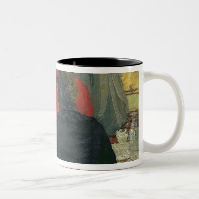 Card Players, 1883 Two-Tone Coffee Mug (Right)