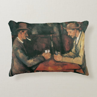 Card Players by Paul Cezanne, Vintage Fine Art Decorative Cushion