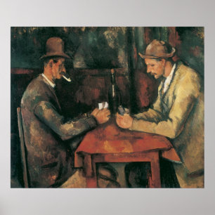 Card Players by Paul Cezanne, Vintage Fine Art Poster