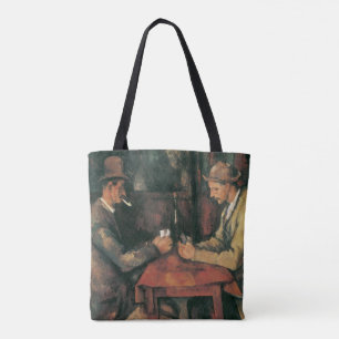 Card Players by Paul Cezanne, Vintage Fine Art Tote Bag