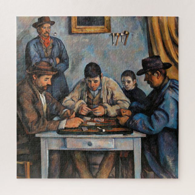 Card Players Paul Cezanne Painting Art Jigsaw Puzzle (Vertical)