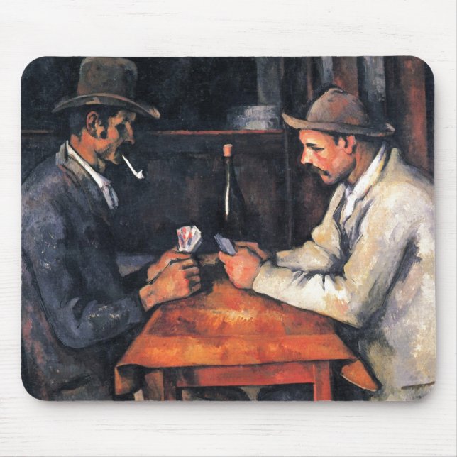 Card Players Paul Cezanne Painting Art Mouse Mat (Front)